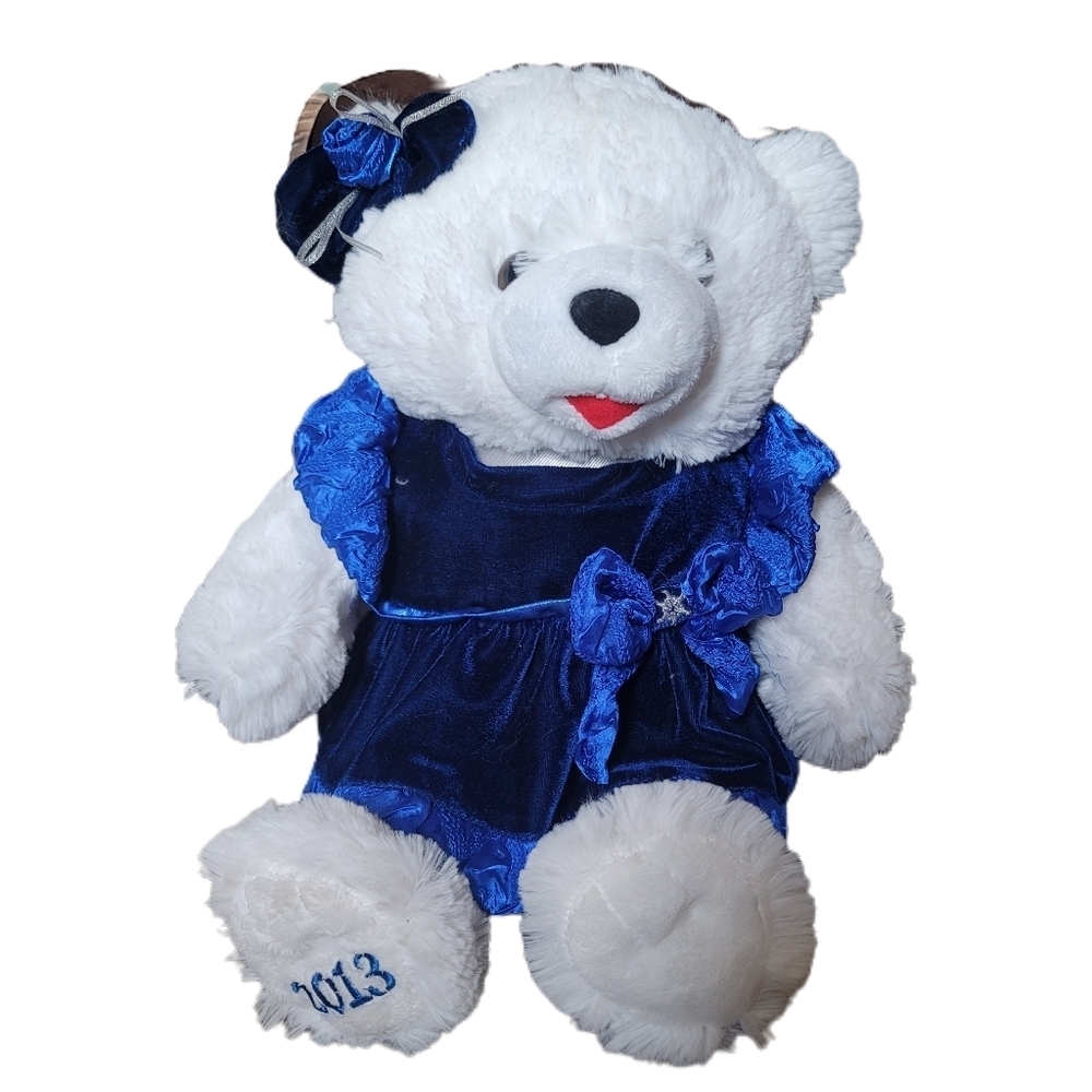 Snowflake Teddy 2013 Plush 23" Christmas Girl TB Trading Co